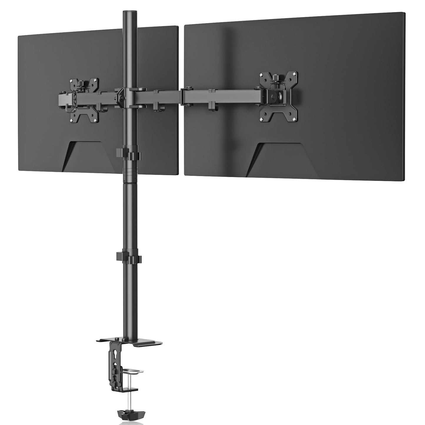 Suptek Dual LED LCD Monitor Stand up Desk Mount Extra Tall 31.5" Pole Heavy Duty Fully Adjustable Stand for 2 / Two Screens up to 27 inch (MD6842)
