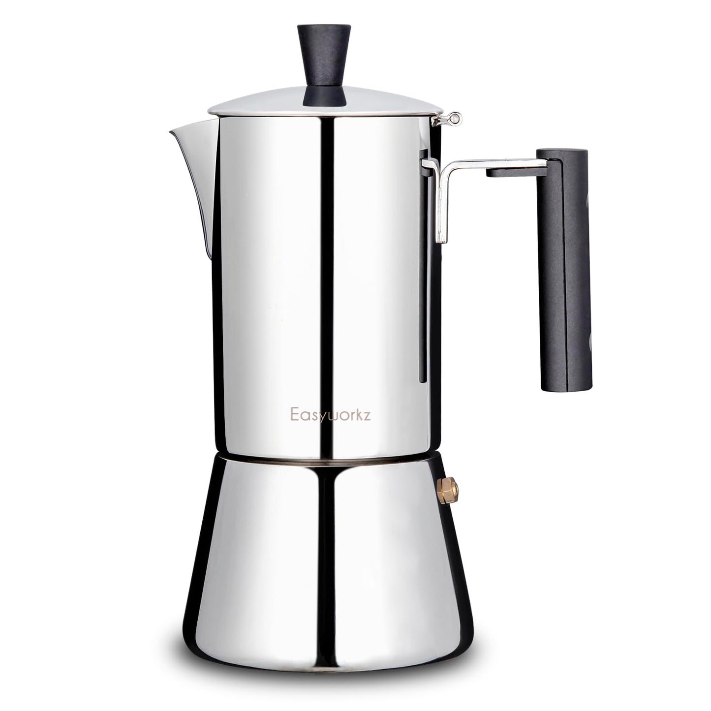 Easyworkz Pedro Stovetop Espresso Maker 4-6Cup 300ml Stainless Steel Italian Coffee Machine Maker Induction Moka Pot