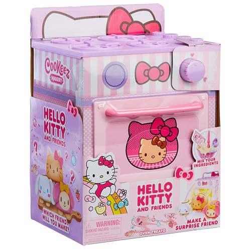 Cookeez Makery Hello Kitty® and Friends Oven. Mix & Make a Plush Best Friend! Place Your Dough in The Oven and Be Amazed When A Warm, Scented, Interactive, Plush Friend Comes Out!