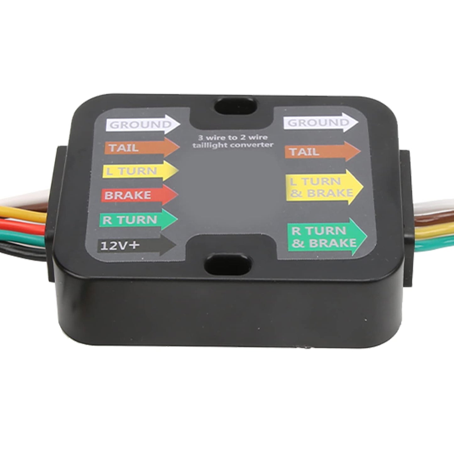 Trailer Wiring Converter Powered 3 to 2 Wire Trailer Tail Light Converter Kit RV Taillight Converter Hitch Accessories with 60in Wiring LED Compatible, Filage Pour Remorque