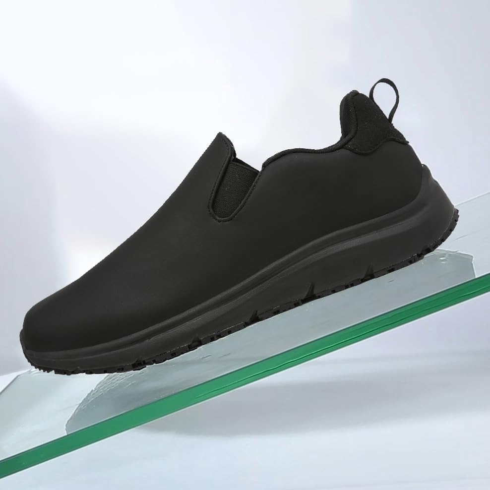 Ulogu Non Slip Waterproof Shoes for Men Women,Oil Resistant Slip On Work Loafers Food Service Restaurant Kitchen Chef Shoes Lightweight Comfort Walking Sneakers
