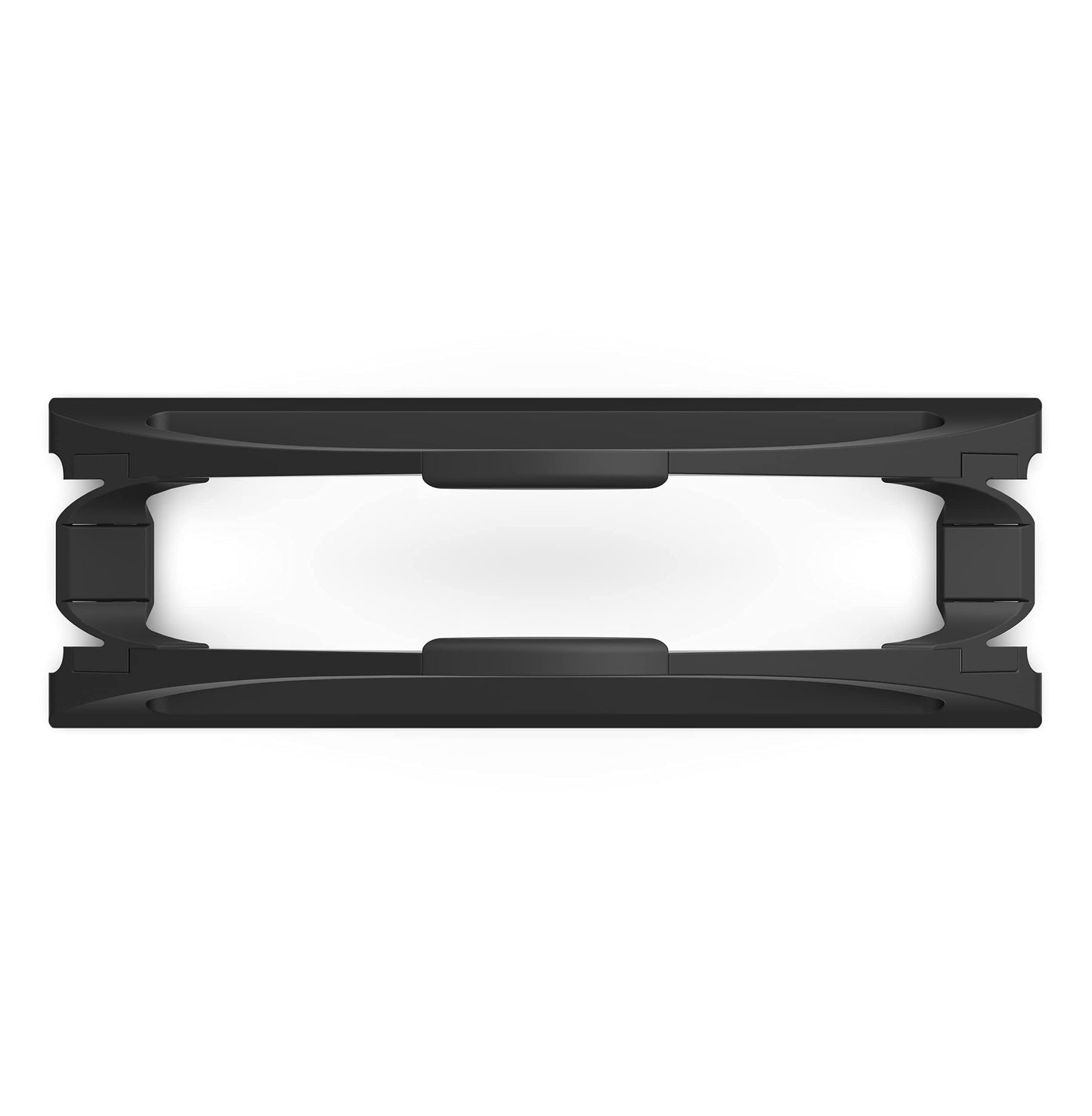 HumanCentric Vertical Laptop Stand for Desks in Matte Black, Upright Adjustable Holder to Dock Apple MacBook, MacBook Pro, and Other Laptops to Organize Work & Home Office, Automatic Grip