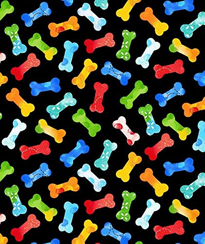 Puppy Bumpers Tossed Bones -Made in USA Puppy Bumpers 100% Cotton Stuffed Safety Fence Collar to Keep Your pet Safely on The Right Side of The Fence. (10-13")