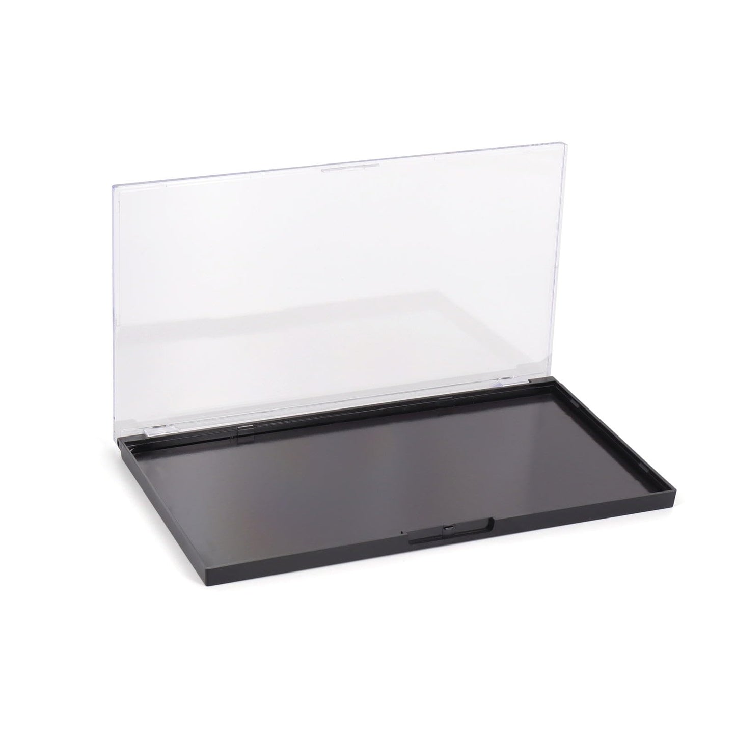 AJLTPA Magnetic Makeup Palette with Clear Top, 3Pack Empty Eyeshadow Pan Dispensing Storage Box with 60Pcs Adhesive Metal Stickers for DIY Cosmetics Lipstick Blush Powder, Transparent, Palette -