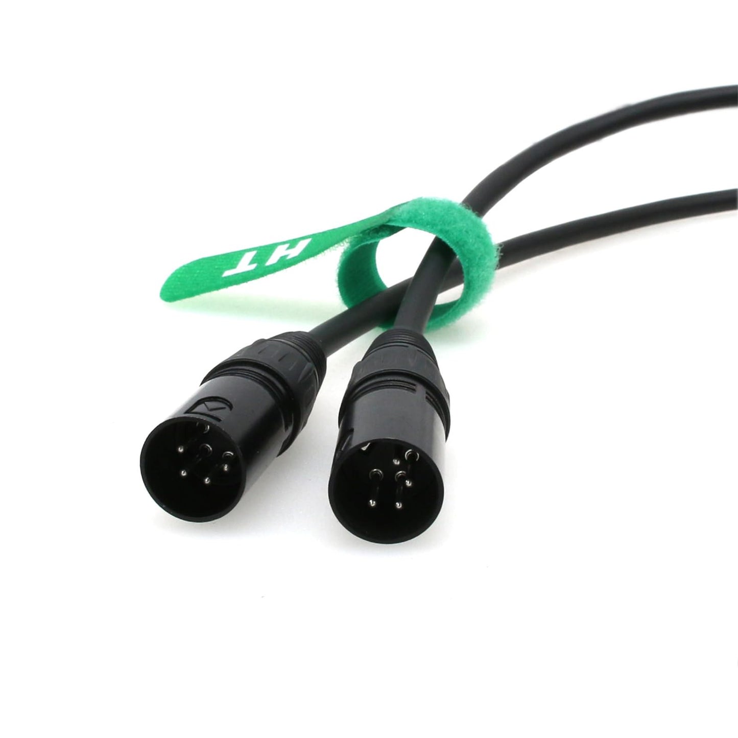HangTon XLR 4 Pin Power Supply Cable for Godox VL150 VL200 VL300 Video Light and Controller, XLR Male to Male 2M