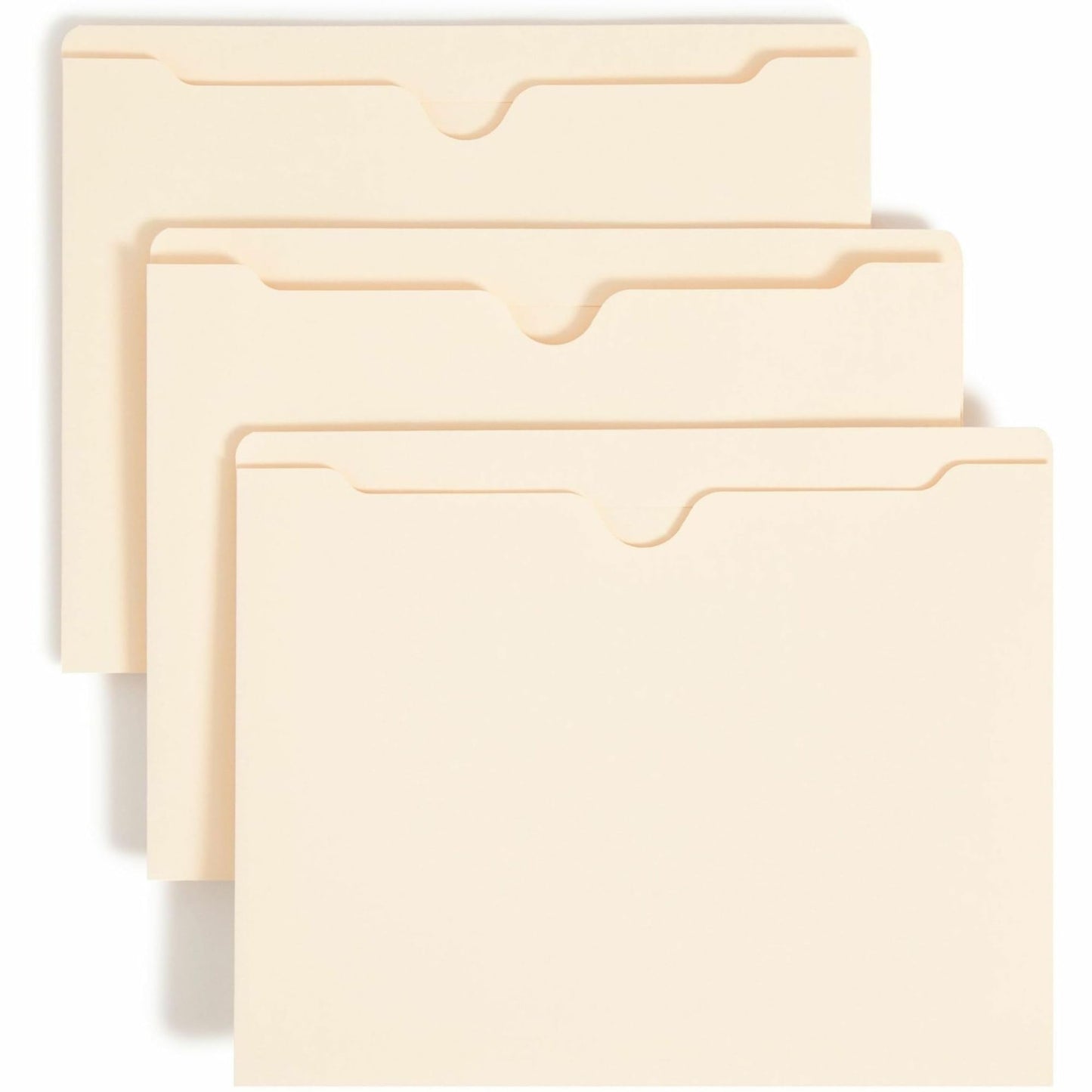 Smead File Jackets, 50-Pack, Letter Size, Straight-Cut Reinforced Tab, 2-Inch Expansion, Manila, Secure Closed-Side Filing for Home Office, School and Business Document Transport