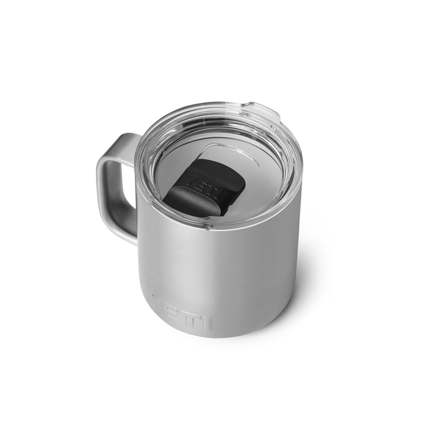 YETI Rambler 10 oz Ceramic Lined Stackable Mug, Vacuum Insulated, Stainless Steel with MagSlider Lid, Stainless