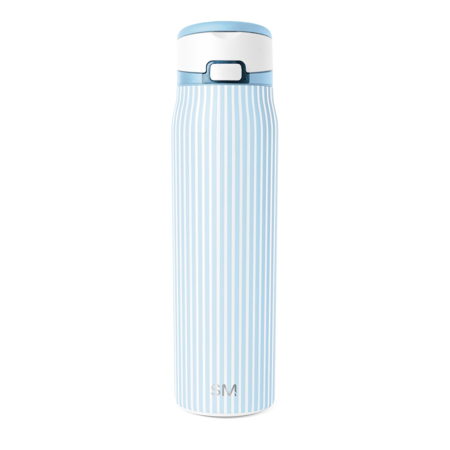 Simple Modern Mesa Loop Water Bottle with Straw | 30oz Cup Holder Friendly Insulated Stainless Steel Bottles for Travel, Sports and School | Seaside Stripes
