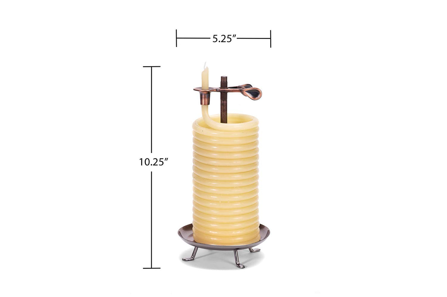 Candle by the Hour 80-Hour Vertical Candle, Eco-Friendly Natural Beeswax with Cotton Wick