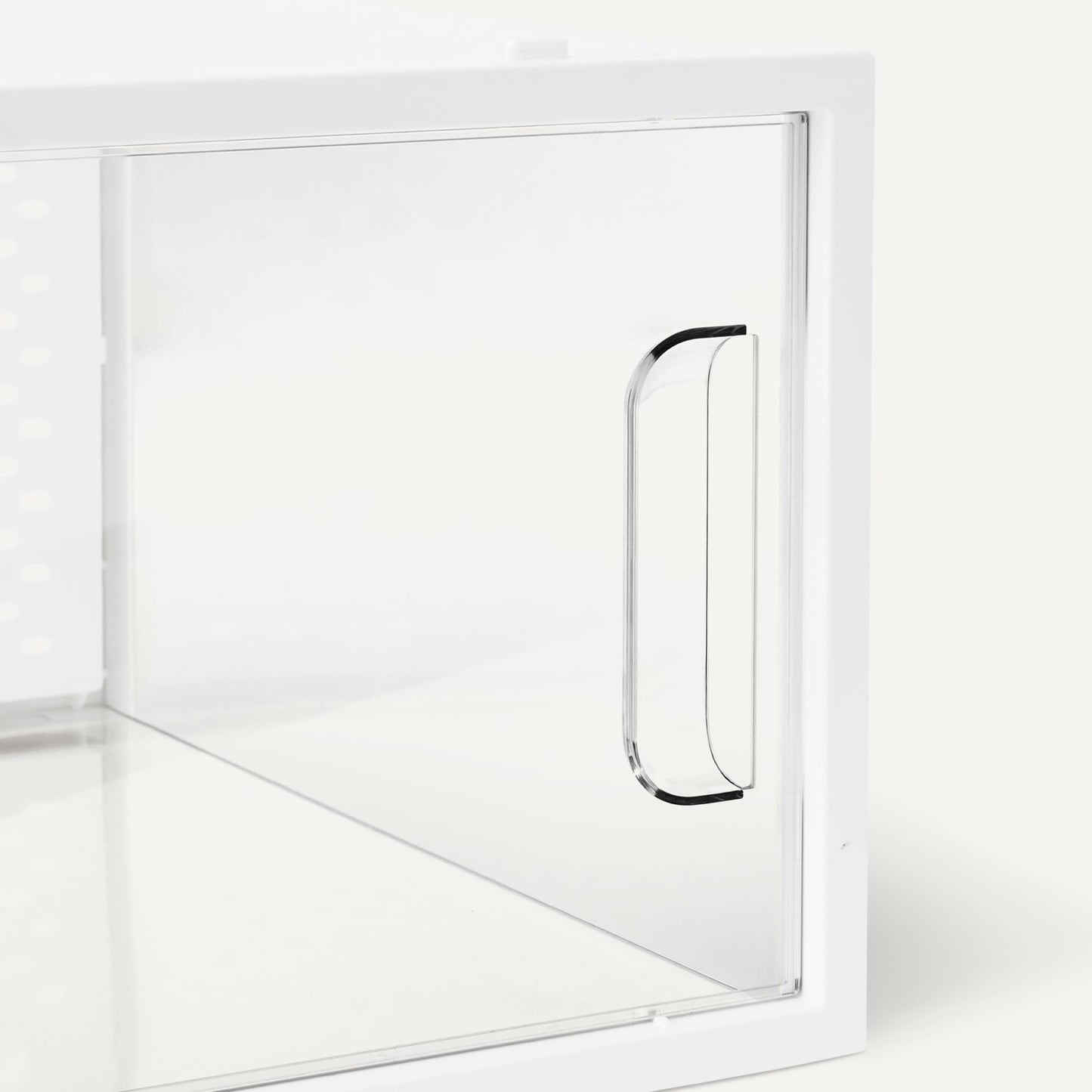 Amazon Basics Stackable and Foldable Clear Shoe Storage Organizer Box, Large, Pack of 12