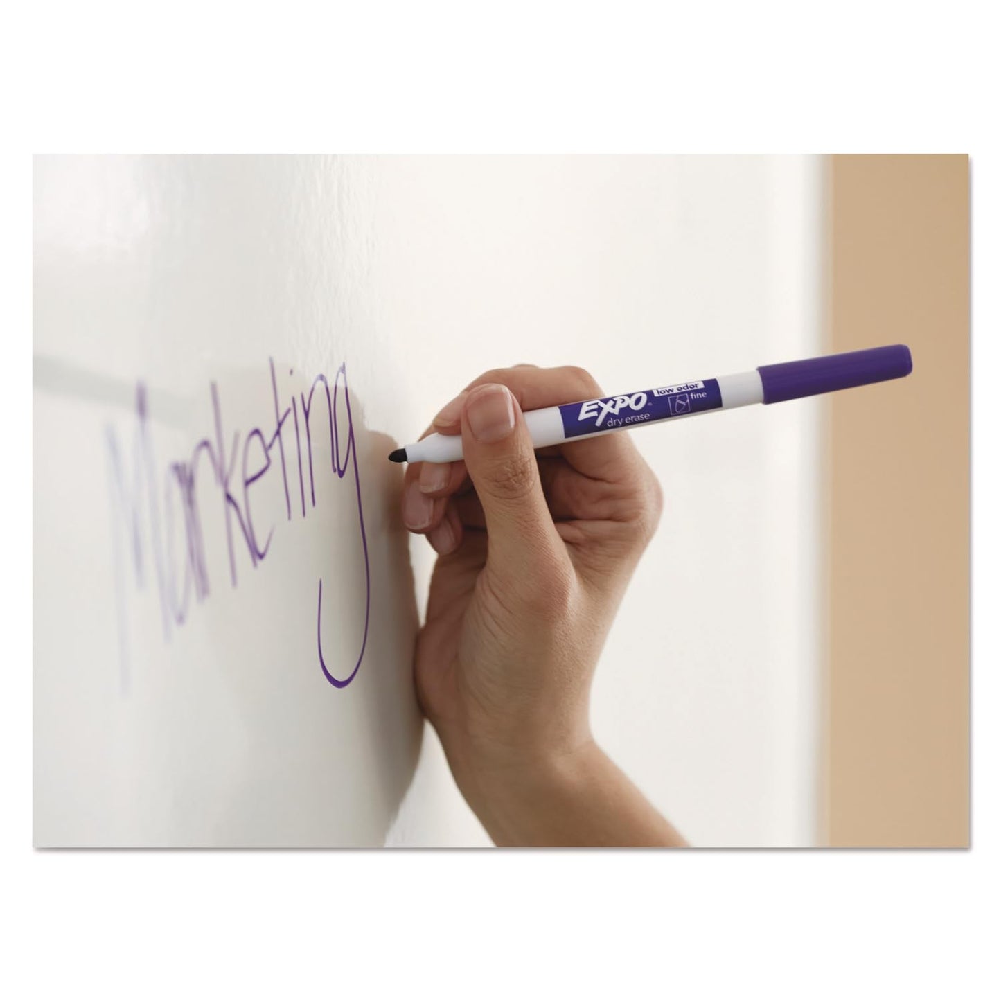 EXPO Dry Erase Markers, Low Odour Ink, Black, Fine Tip, 36 Count