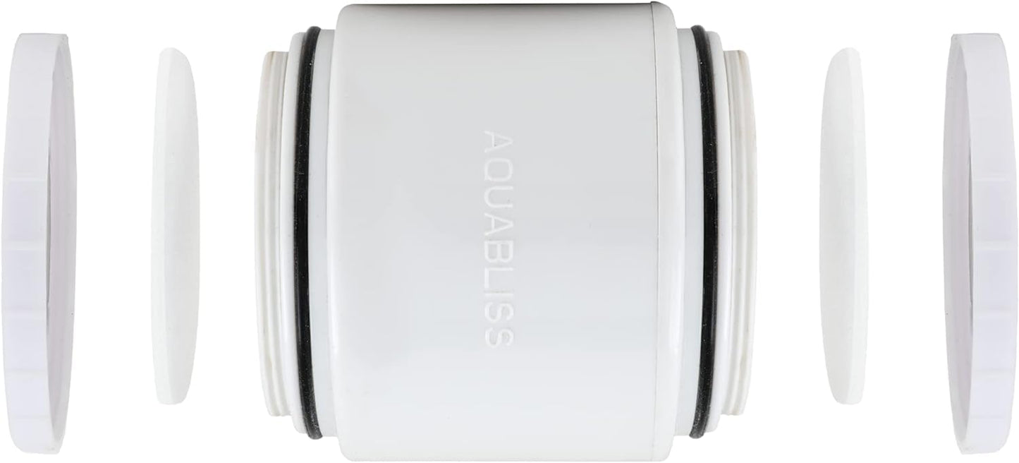 AquaBliss HD Revitalizing Shower Filter Replacement Cartridge For SF400 & SF500-2x Vitamin C + Minerals for Silky Hair, Glowing Skin, Strong Nails. 3-Pack (SFC400)