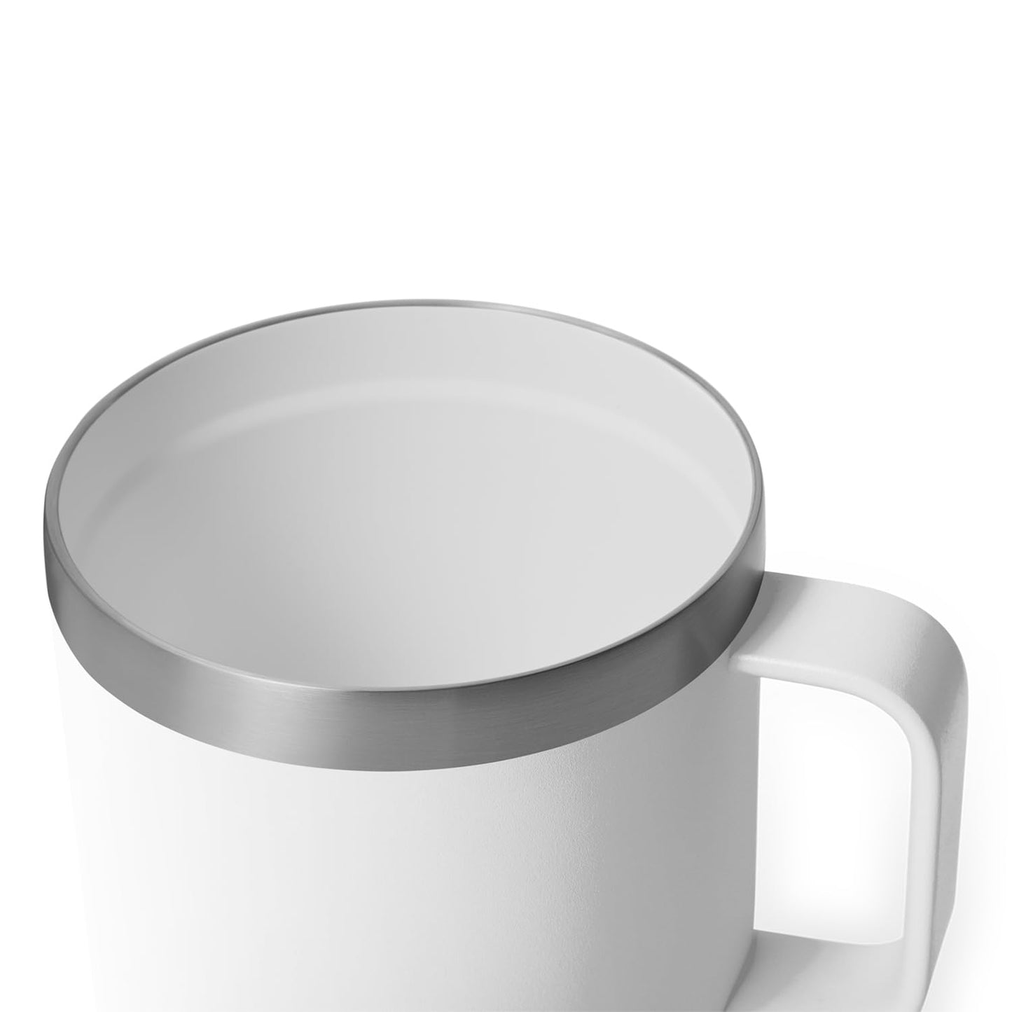 YETI Rambler 14 oz Ceramic Lined Stackable Mug, Vacuum Insulated, Stainless Steel with MagSlider Lid, White