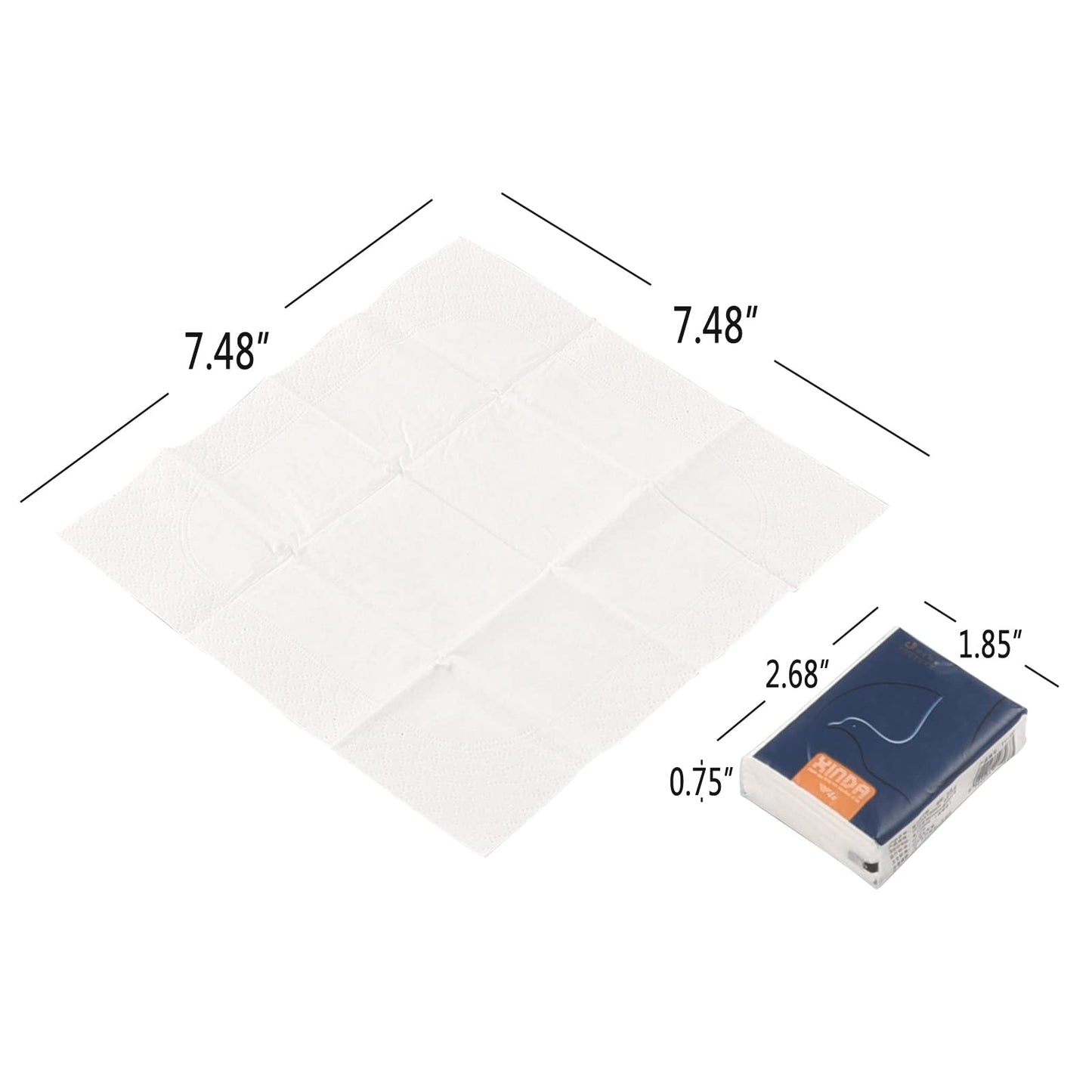 Innouse 4-Ply Pocket Facial Tissues, Unscented Mini Travel Tissues, 150 Packs