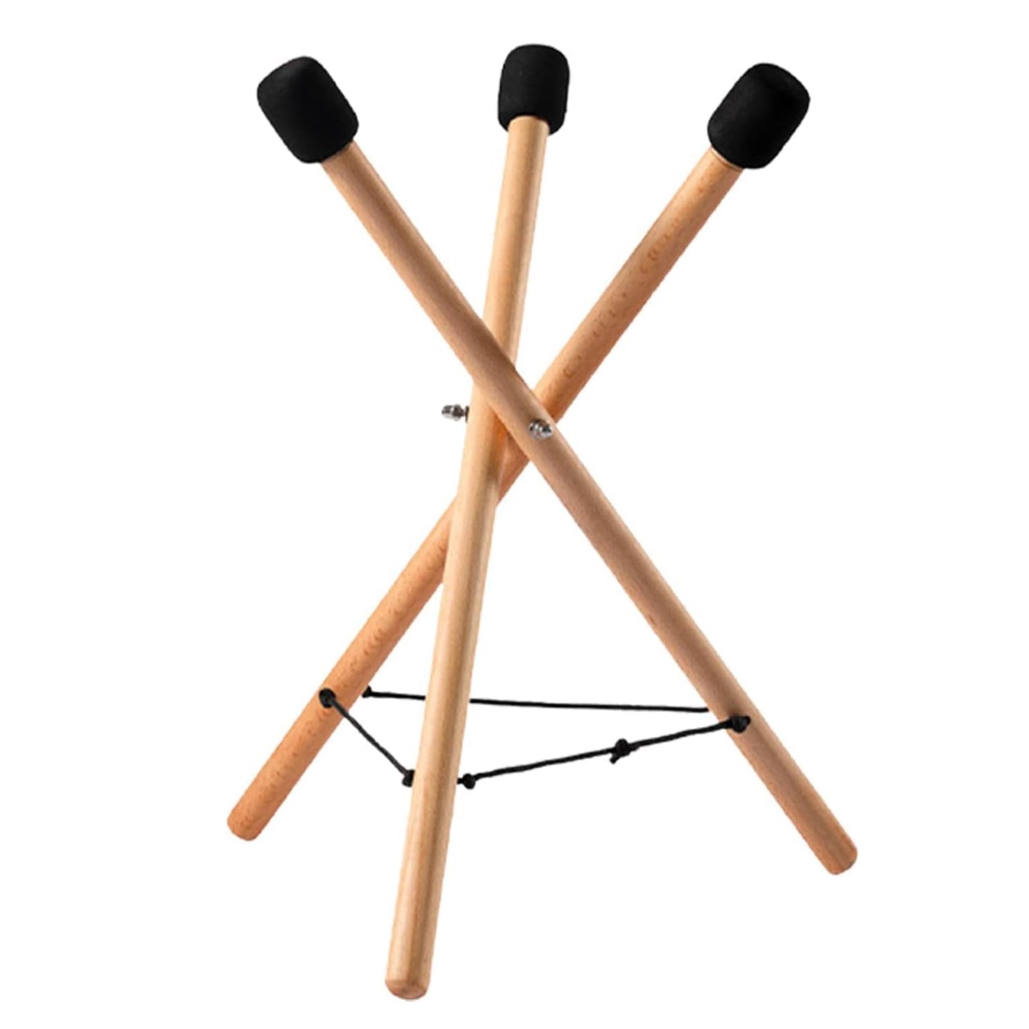 YOOODONNN Handpan Drum Stand, Tongue Drum Bracket, Solid Wood Adjustable Tripod Structure Holder, Extendable Snare Bracket for 12 to 22 Inch Percussion Instruments