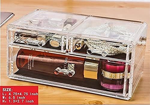 Clear Cosmetic Organizer - Easily Organize Cosmetics, Jewelry and Hair Accessories. Clear Design for Easy Visibility.Set of 3