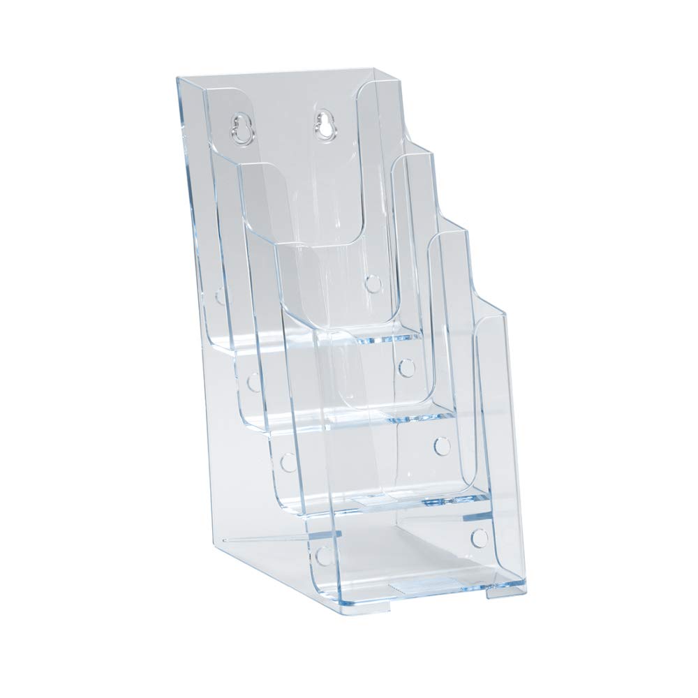 Azar Displays 252388 Four-Tier Four-Pocket Trifold Brochure Holder (2 Pack)