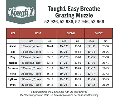 Tough 1 Poly/Nylon Grazing Muzzle with Halter Mini, Black