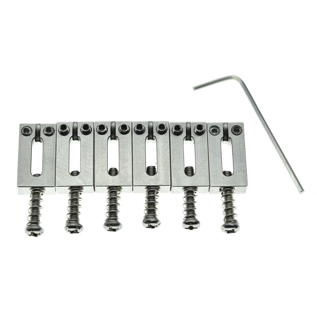 Dopro Upgraded Version Solid Stainless Steel Guitar Bridge Saddle 10.5mm for Stratocaster or Telecaster