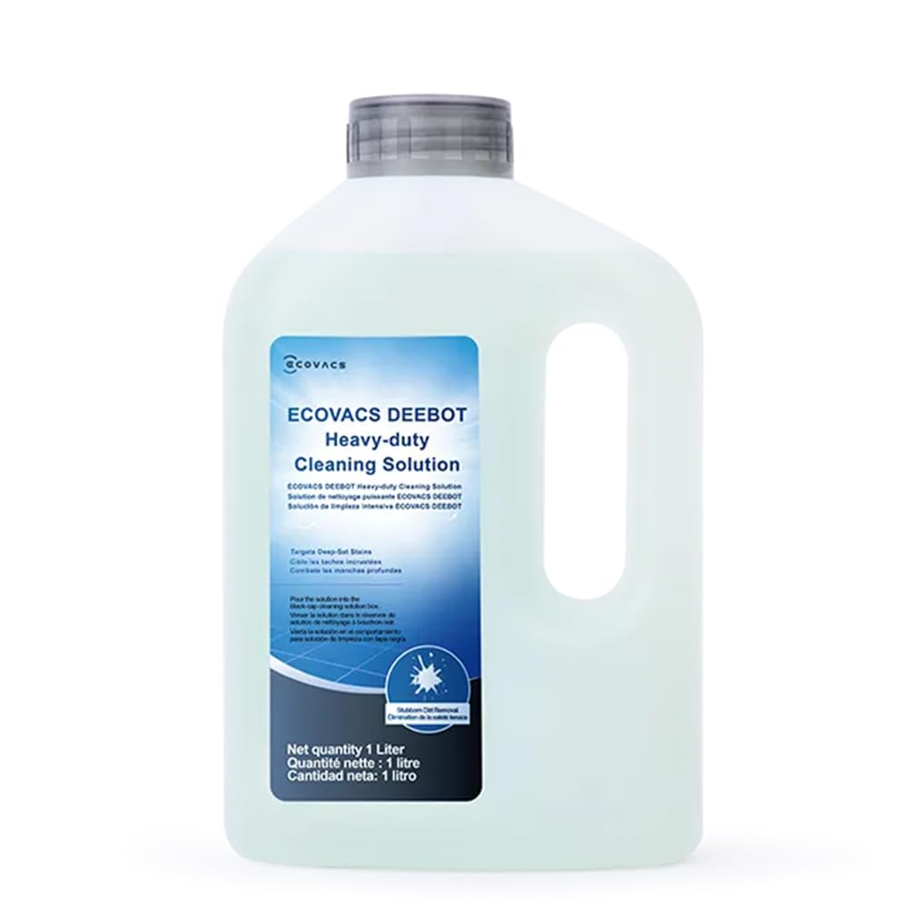 ECOVACS Multi-Surface Floor Heavy-Duty 1L Cleaning Solution, Compatible with DEEBOT X11 OmniCyclone Robot Vacuum