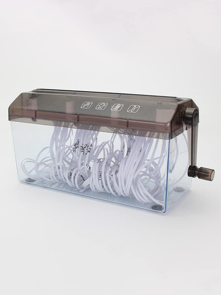 iayokocc Mini Hand Shredder,Portable Paper Shredder Manual Shredder,Home Office Desktop Stationery,Hand Paper Shredder for Paper, Notes, Bills, Portrait, Photos