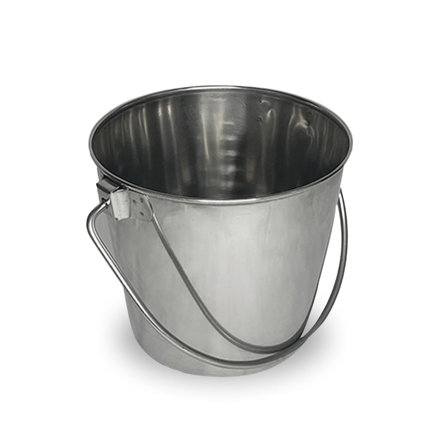 Advance Pet Products Heavy Stainless Steel Round Bucket, 6 Quart