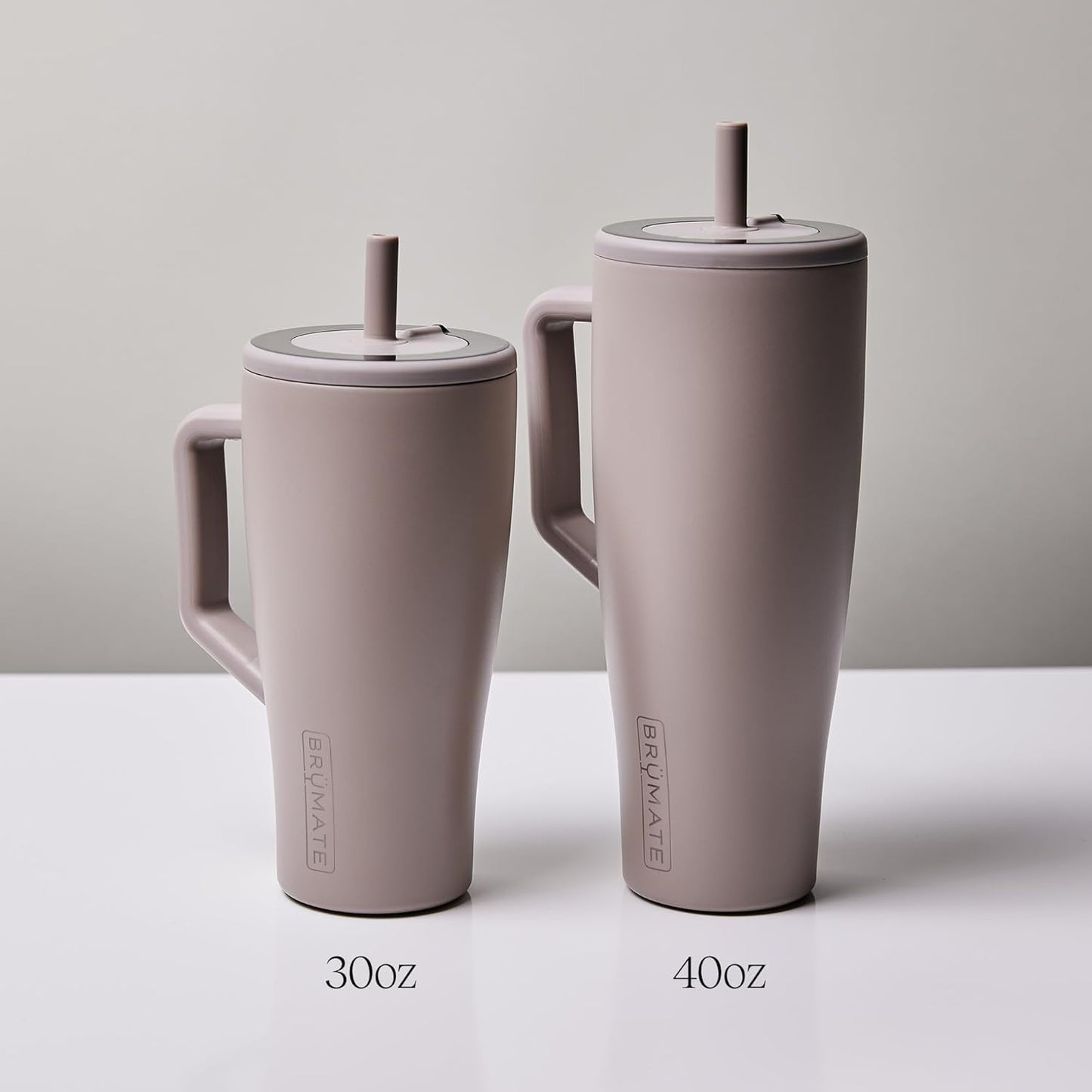 BrüMate Era 40 oz Tumbler with Handle and Straw | 100% Leakproof Insulated Water Bottle Tumbler with Lid and Flexible SoftSip Straw | Made of Stainless Steel | Cup Holder Friendly | 40oz (Lilac Dusk)