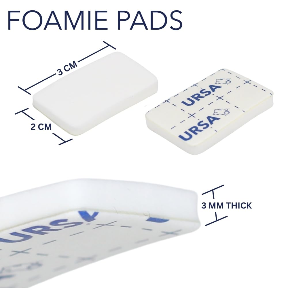 URSA Foamie Pads for Lavalier Microphones – Soft Mic Pads to Reduce Clothing Noise & Protect Against Friction – Pack of 12 with Hypoallergenic Adhesive (White)