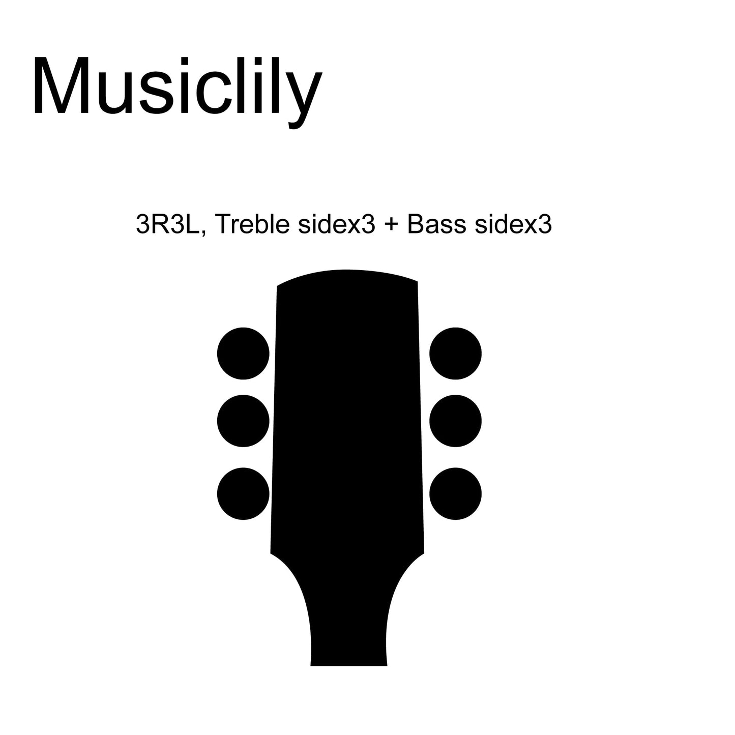 Wilkinson WJ303 3L3R Guitar Tuners Machine Heads Tuning Pegs Keys for Epiphone USA Les Paul SG Electric or Acoustic Guitar, Chrome