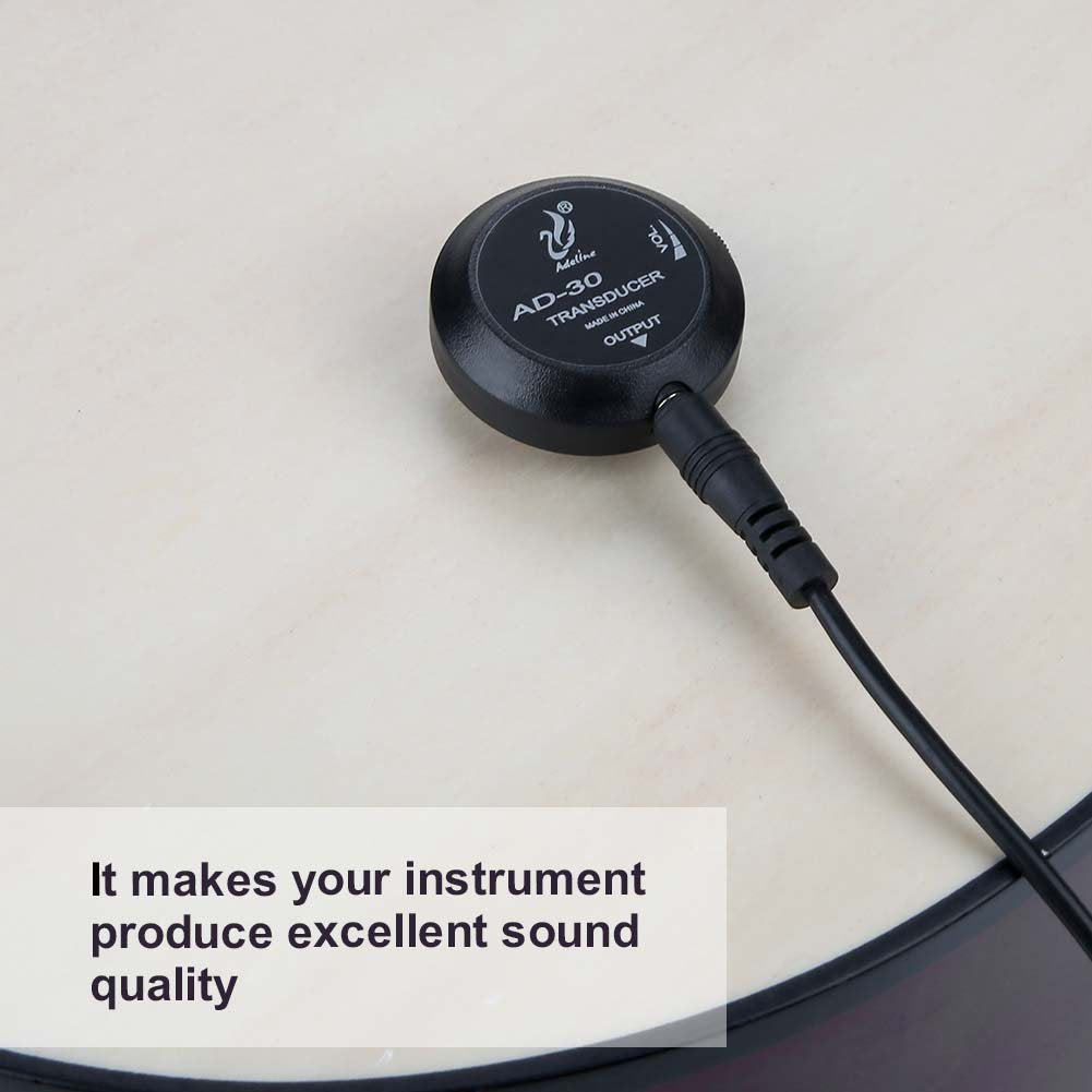 Dilwe Mini Piezo Pickup, Contact Microphone Transducer for Acoustic Guitar Violin Ukelele