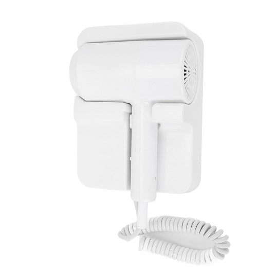 1300W Wall Mount Hair Dryer, Hotel Bathroom Hair Blow Dryer with 2 Levels Intelligent Temperature Control Quick Drying Low Noise Sturdy ABS Construction