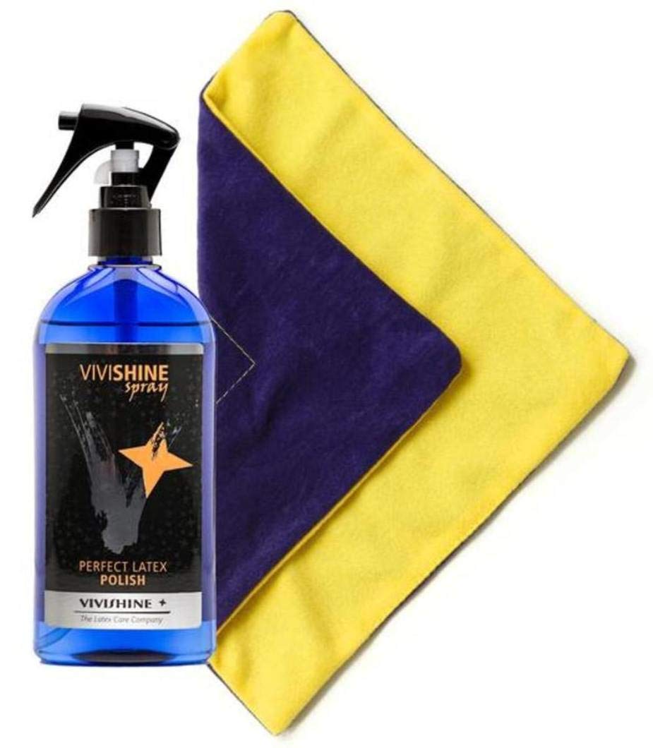 Viviwipe polishing Cloth with Vivishine Spray Latex Shiner