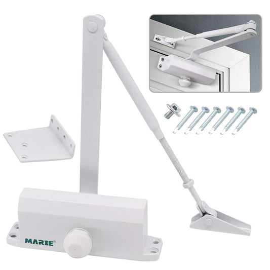 Marie Automatic Adjustable Spring Hydraulic Door Closer Heavy Duty Auto Closer for Residential and Commercial Doors for Regular Top Jamb or Parallel Installation for 40-65 kg Doors