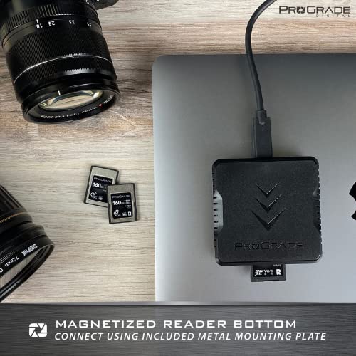 CFexpress Type A and SDXC/SDHC UHS-II Card Reader with Two Slots | USB 3.2 Gen 2 | by ProGrade Digital (PG09)