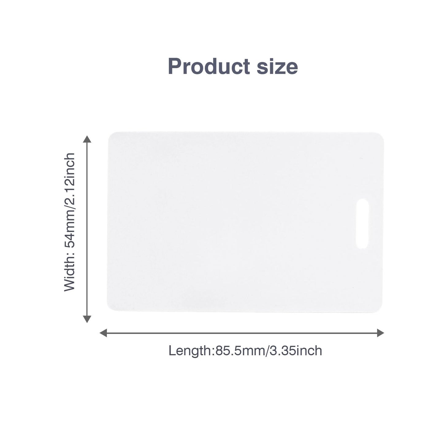 500 Pack-Premium Blank PVC Cards with Slot Punch on Short Side, Lumanious CR80 30Mil (CR8030) Vertical Slot Punch Blank Credit Cards for Business Office Photo ID Badge Printers
