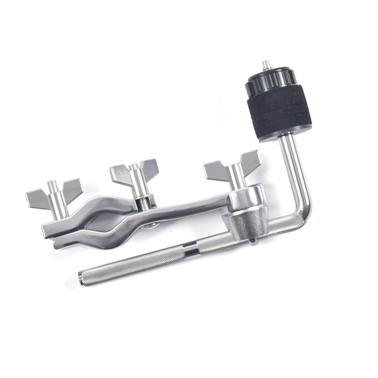 Seteol Cymbal Boom Arm Holder with Clamp, L-Arm Rod with Bracket Holder Extension Arm Attachment, Cymbal Stand Mount for Drum Hardware Cymbal Stand Percussion Instrument Accessories (Long/30CM Arm)