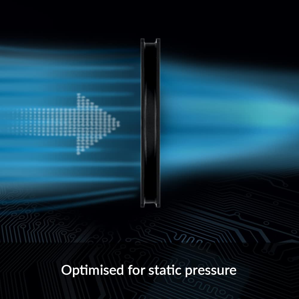 ARCTIC P12 Slim PWM PST (3 Pack) - PC Fan, 120mm Fan, PC Case Fan with PWM Sharing Technology (PST), Pressure-optimised, Quiet Motor, Computer, Extra Slim, 300-2100 RPM - Black