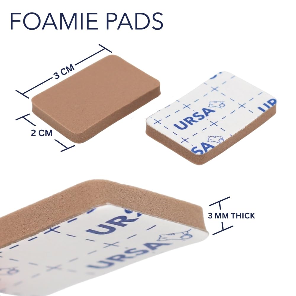 URSA Foamie Pads for Lavalier Microphones – Soft Mic Pads to Reduce Clothing Noise & Protect Against Friction – Pack of 12 with Hypoallergenic Adhesive (Caramel)