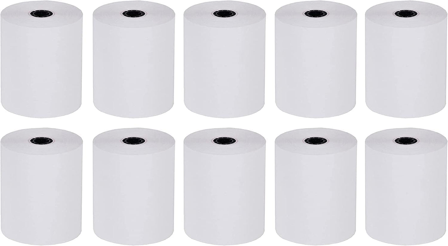SYSON 3" x 150' Bond Kitchen Printer Paper Rolls – 1-Ply, 30 Rolls/Case, Non-Thermal Receipt Paper, Compatible with Epson, Bixolon, Citizen, Star, and More