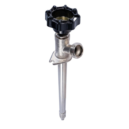 Midline Valve 8432P Sillcock Pipe Chrome Plated Brass Body Frost 1/2 inch PEX Connection and 3/4 inch Hose Bib, 10