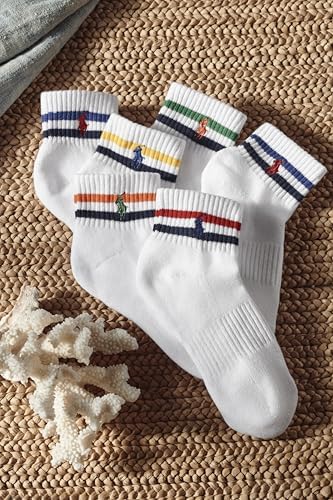 Polo Ralph Lauren Men's Classic Sport Solid Ankle Sock 6 Pack, Black, Men's Shoe Size: 12-17, Black, 12-17 Big Tall