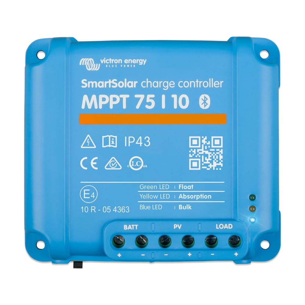 Victron Energy SmartSolar MPPT 75V 10 amp 12/24-Volt Solar Charge Controller (Bluetooth)