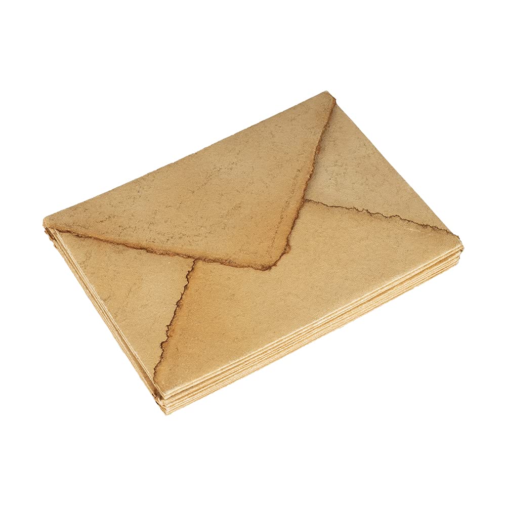 Wanderings Handmade Antiqued Envelope with Deckle Edge - 5.25" x 7.25" (13 x 18cm) - Package of 25 Vintage Envelopes for Writers Invitations Wedding Stationery