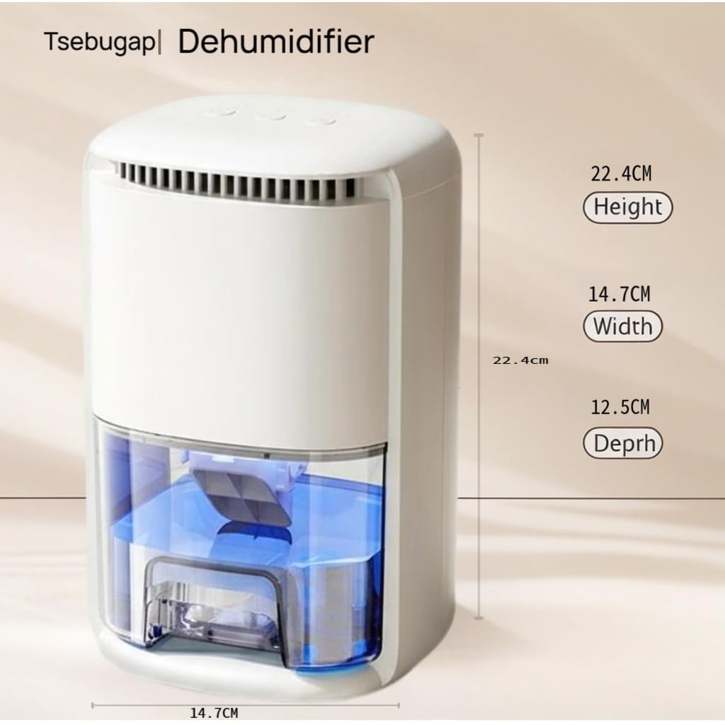 Dehumidifiers for Home, 34OZ Deshumidificateur Déshumidificateur Dehumidifiers for Bedroom Bathroom Small Dehumidifier Mini for RV Chambre Car, Auto Shut off, Ultra-Quiet with Sleep Mode (White)