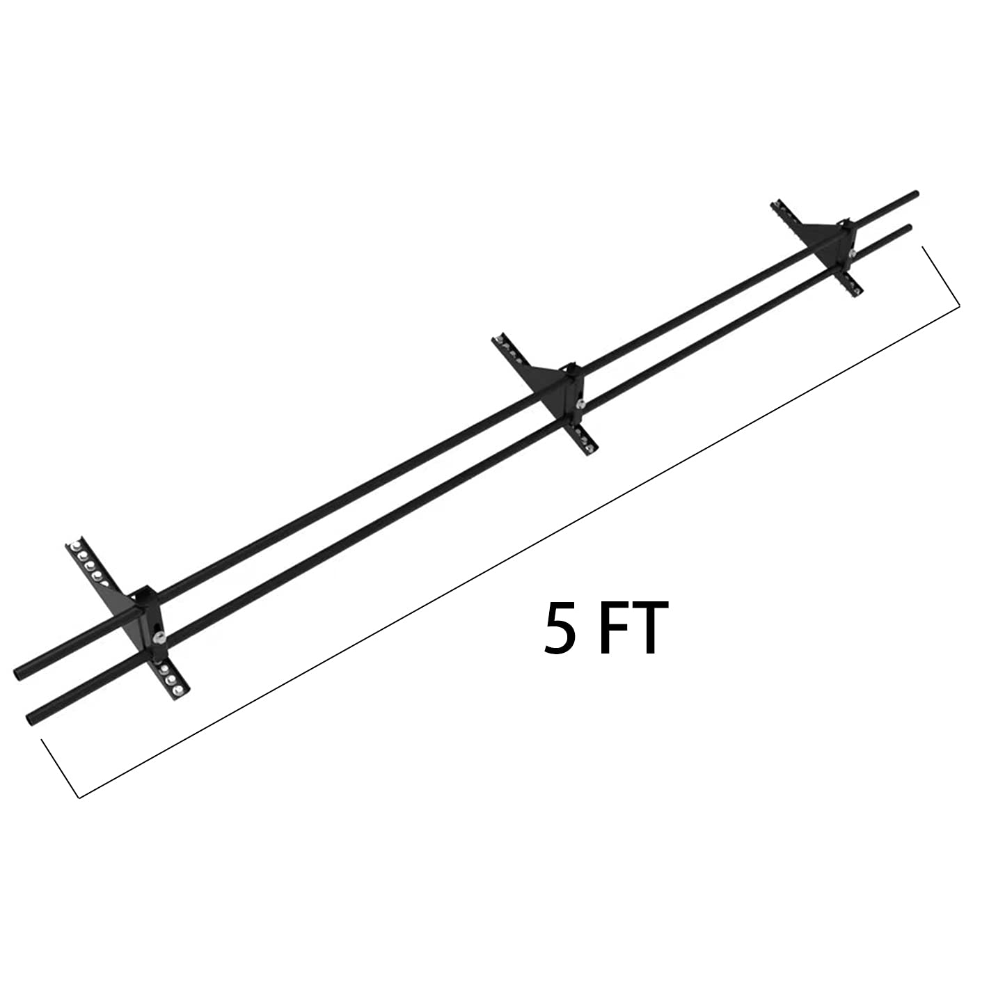 5ft Roof Snow Ice Guards for Metal Roofs and Wood Roofs, Stop Snow from Sliding Off Your Roof, Black Snow Guard Railing, Extendable