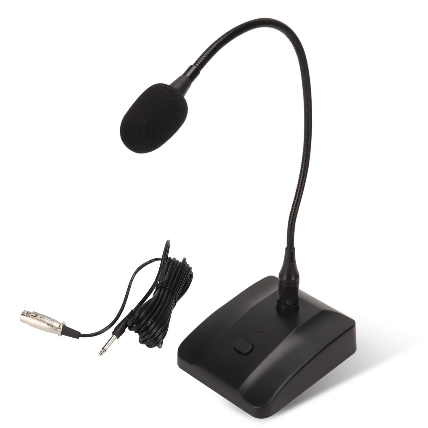 Gooseneck Condenser Microphone, Desktop Mic 6.35mm Wired Microphone Podium Microphones USB Microphone Desktop Paging Mic Corded Voice Mic for Meetings Lectures