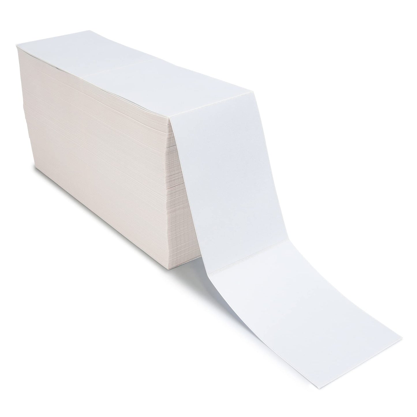 L LIKED 2500 Fanfold 4" x 6" Direct Thermal Shipping Labels, with Perforated line for Thermal Printers - Compatible with Zebra & Rollo Printer