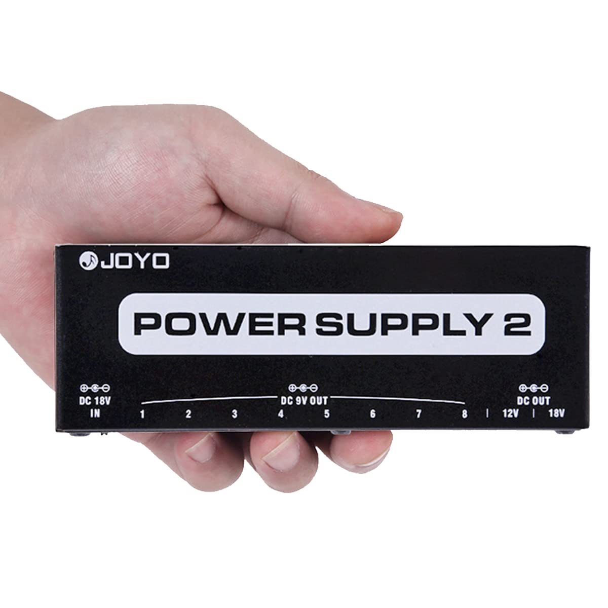 JOYO Guitar Pedal Power Supply Pedal Board Guitar Power Supply with DC 18V Pedal Power Adapter & 9V 100mA 500mA Isolated DC Output for 9V 12V 18V Effect Pedals JP-02