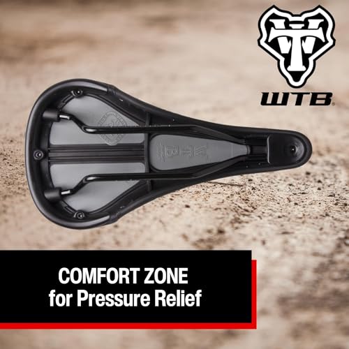 WTB Speed Bike Seat (Saddle) Comfortable Thick Padding - Shock-Absorbing Base - Mountain, Urban & E-Bikes (Steel Rail)
