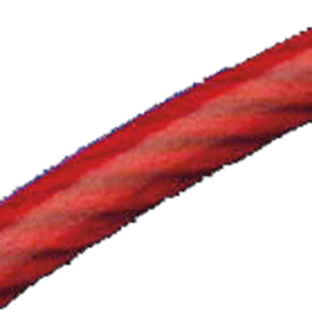 Peakworks OSHA Compliant, Fall Protection 6 ft. Cable Anchor Sling with 2 Eye Rings, PVC Coated Galvanized Cable, 1/4" Thick, Red, V8208006
